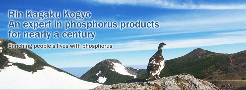 Rin Kagaku Kogyo An expert in phosphorus products for nearly a century Enriching people’s lives with phosphorus